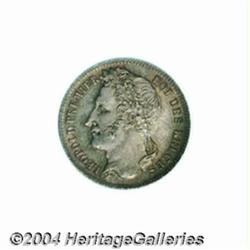 Leopold I 1/4 franc 1834, with Signature, Bust