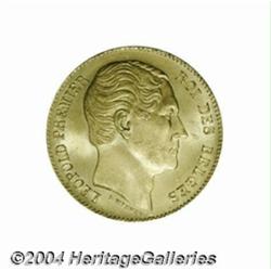 Leopold II gold 20 francs 1865, L Wiener,