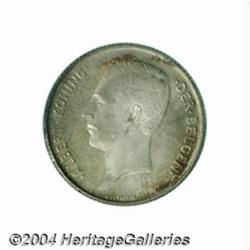 Albert I 1 franc 1918, Dutch legend, Bust