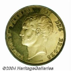 Leopold I gilt pattern 5 francs 1847, Bust