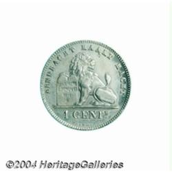 Leopold II 1 centime pattern in aluminum 1882,