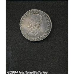 1/2 Philipsdaalder 1571 Antwerp Mint Bust Left