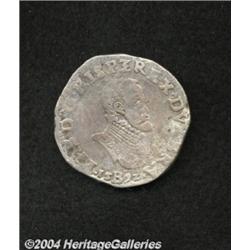 One Philipsdaalder 1592 Brussels Mint Bust
