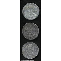 Lot of Three One Patagon,1622 Brussels Mint GH