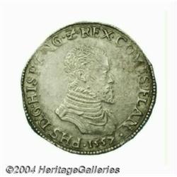 One Philipsdaalder 1557 Bruges Mint, Bust