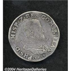 One Philipsdaalder 1573 Bruges Mint. GH210-7d,