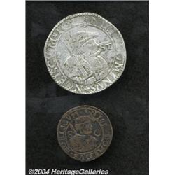 Friesland Lot of Two Coins, bronze Double Duit