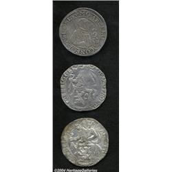 Lot of Three Crown Sized Coins: Dutch