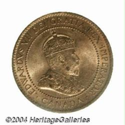 Edward VII 1 Cent 1904, KM8, MS64 Red ICCS.
