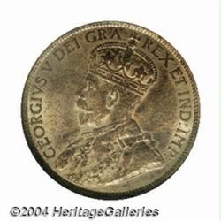 George V 1 Cent 1913, KM21, MS65 Red and Brown