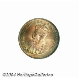 George V 1 Cent 1920, KM28, MS65 Red ICCS.