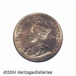 George V 1 cent 1924, KM28, MS65 Red and Brown