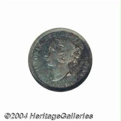 Victoria 5 cent Wide Border 1870, KM2, MS64