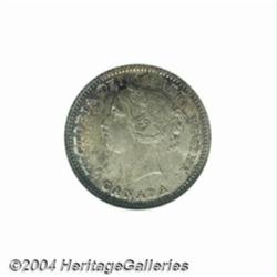 Victoria 10 cent 1858, KM3, MS64 NGC. Nicely