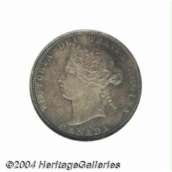Victoria 25 cent 1872H. KM5, MS64 NGC, sharply
