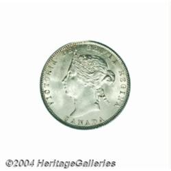 Victoria 25 cent 1874H, KM5, MS63 PCGS.