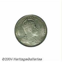 Edward VII 25 cent 1902, KM11, MS64 PCGS. Only