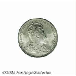 Edward VII 25 cent 1902H, KM11, MS64 PCGS.