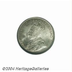 George V 25 cent 1929, KM24a, MS65 PCGS. Only