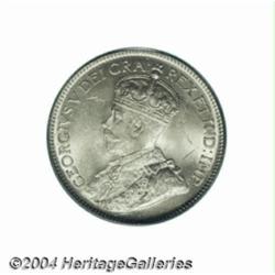 George V 25 cent 1936 Dot, Ex: John Jay