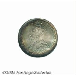 George V "Bar" 25 cent 1936, KM24a, MS66 PCGS.