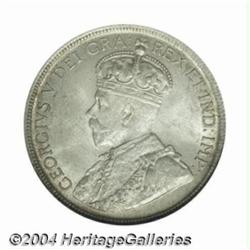 George V 50 cent 1917, KM25, MS62 NGC. Sharply