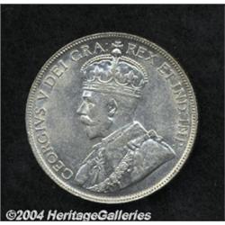 George V 50 cent 1929, KM25a, nice AU.From the