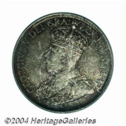 George V 50 cent 1936, KM25a, toned MS66 PCGS.