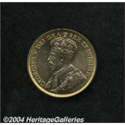 George V Gold $5 1913, KM26, lustrous AU/Unc.