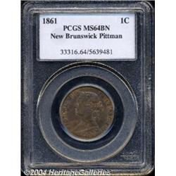 New Brunswick. Victoria 1 cent 1861, Ex. John