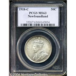 Newfoundland. George V 50 cent 1918C, KM12,