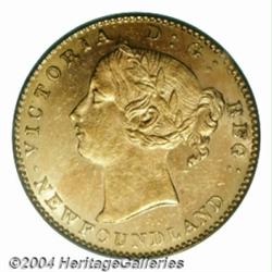 Newfoundland. Victoria gold $2 1880, KM5, MS61