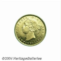 Newfoundland. Victoria gold $2 1882H, KM5,
