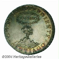 Republic. Peso 1817-FJ, KM82.2, Y to the left