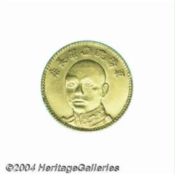 Yunnan. Gold 5 dollars ND (1919), Bust of