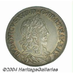 Louis XIII 1/2 ecu 1642A Rose/Two Points,