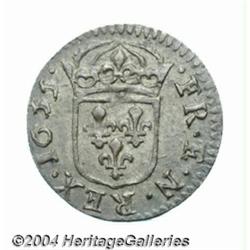 Louis XIV Liard a la croix de Malte 1655,