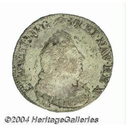 Louis XIV 1/4 ecu Carambole aux palmes 1694W,