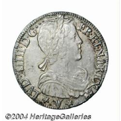 Louis XIV 1/2 ecu a la meche longue de