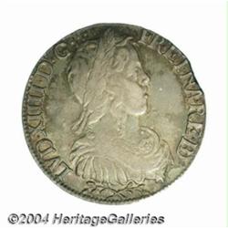 Louis XIV 1/2 ecu a la meche longue de