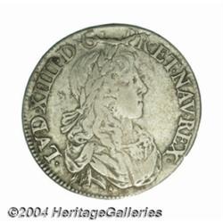 Louis XIV 1/2 ecu Hybrid 1659Y, Laureate,