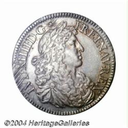 Louis XIV 1/2 ecu au buste juvenile 1668A,