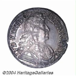 Louis XIV 1/2 ecu du Parlement 1679B, Draped