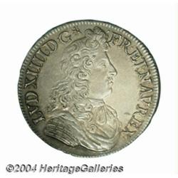 Louis XIV 1/2 ecu du Parlement 1681D, Draped