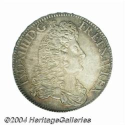 Louis XIV 1/2 ecu blanc 1687A, Draped bust