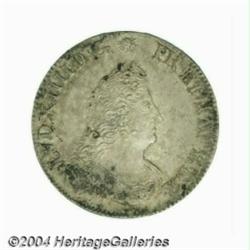 Louis XIV 1/2 ecu Carambole aux palmes 1693W,