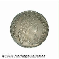 Louis XV 1/10 ecu de Navarre 1718BB, Young