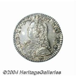 Louis XV 1/10 ecu aux lauriers 1726A, Young