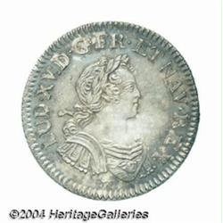 Louis XV 1/4 ecu aux 8 L 1725A, Young armored