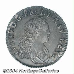 Louis XV 1/2 ecu de Navarre 1718A, Young bust